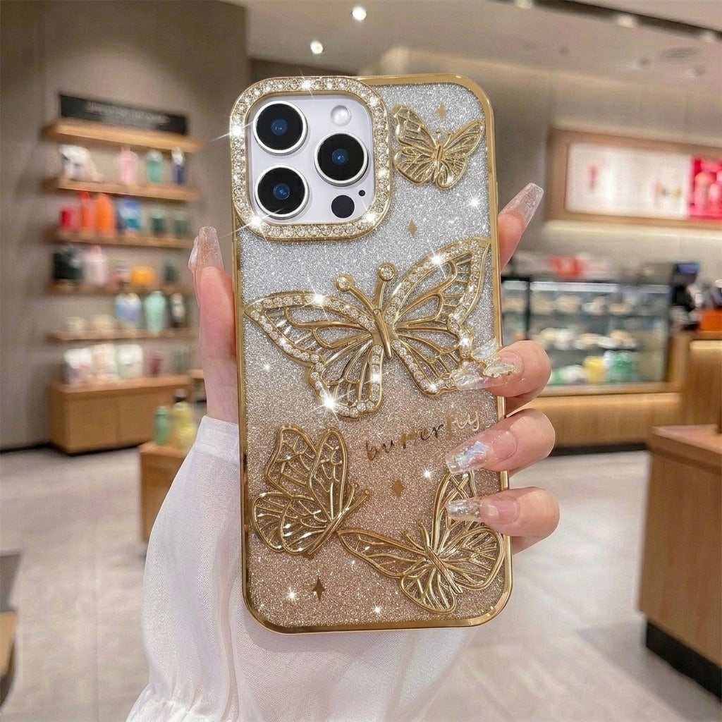 iPhone Diamond Glitter Butterfly Case