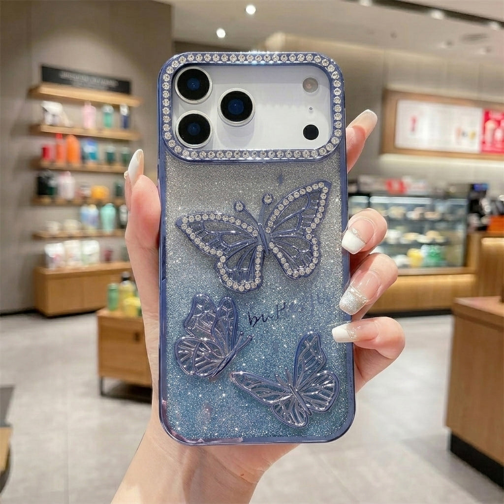 iPhone Diamond Glitter Butterfly Case