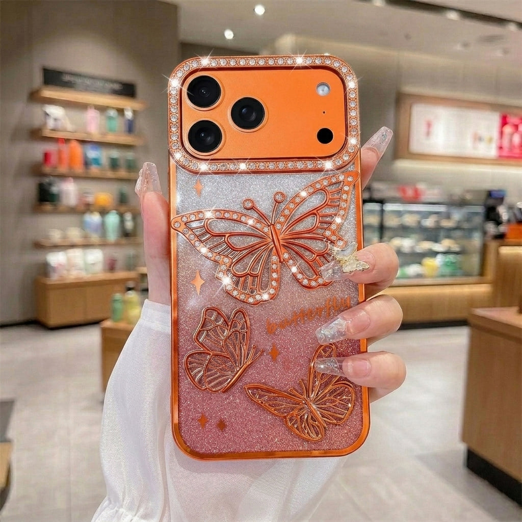 iPhone Diamond Glitter Butterfly Case