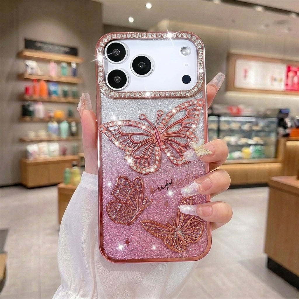 iPhone Diamond Glitter Butterfly Case
