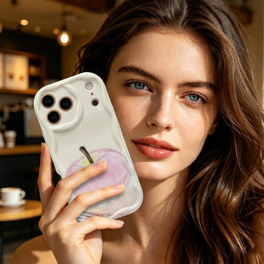 3D Pink Apple Dessert iPhone Case