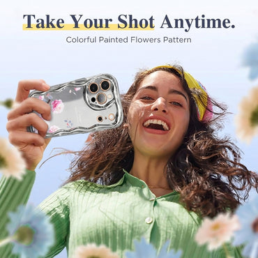 The Floral Wave Mirror Case