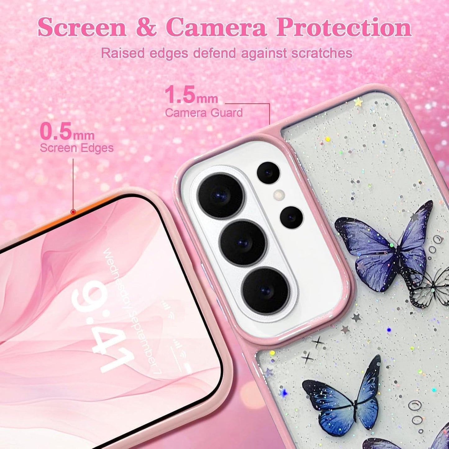 Glitter Butterfly Case for iPhone