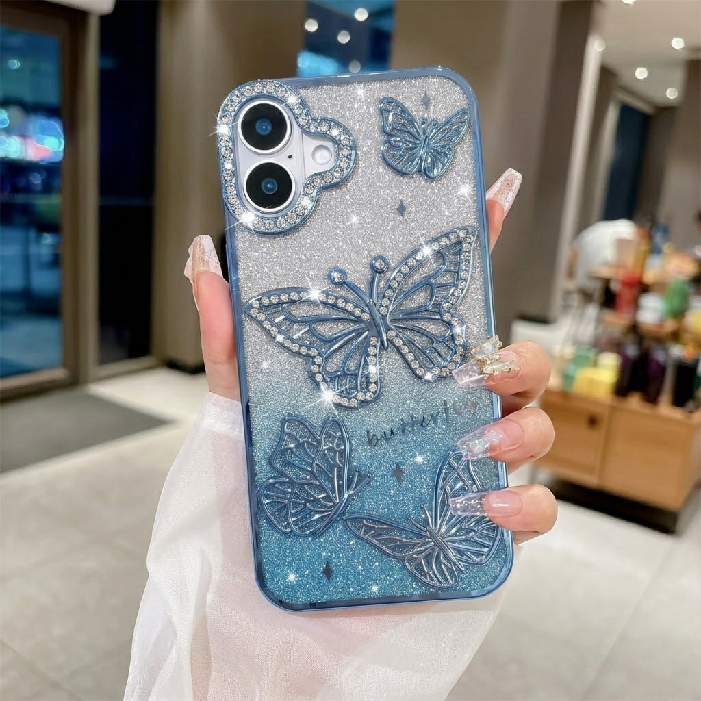 iPhone Diamond Glitter Butterfly Case