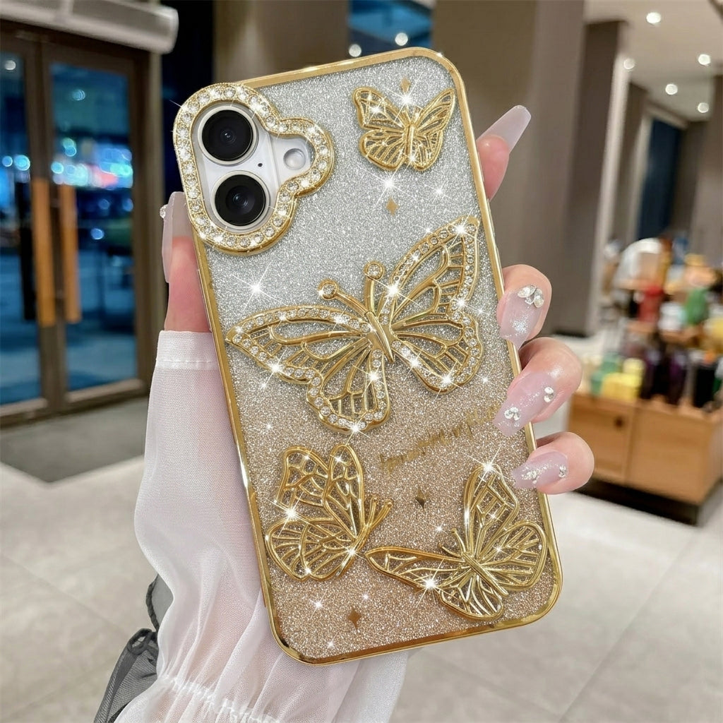 iPhone Diamond Glitter Butterfly Case