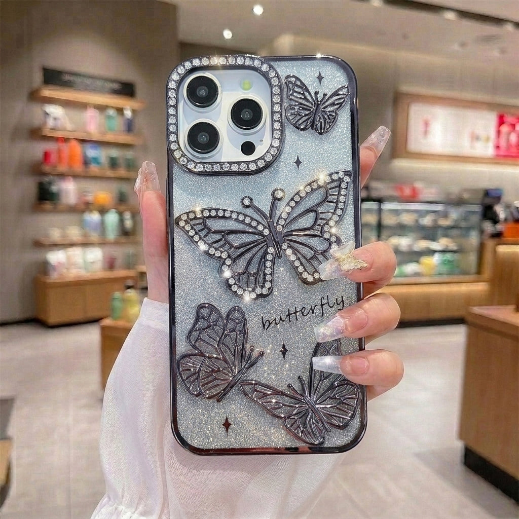 iPhone Diamond Glitter Butterfly Case