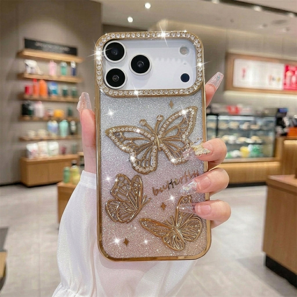 iPhone Diamond Glitter Butterfly Case