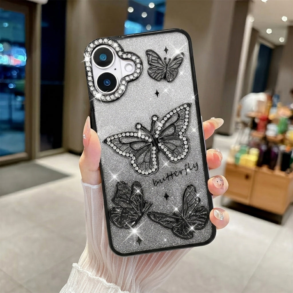 iPhone Diamond Glitter Butterfly Case