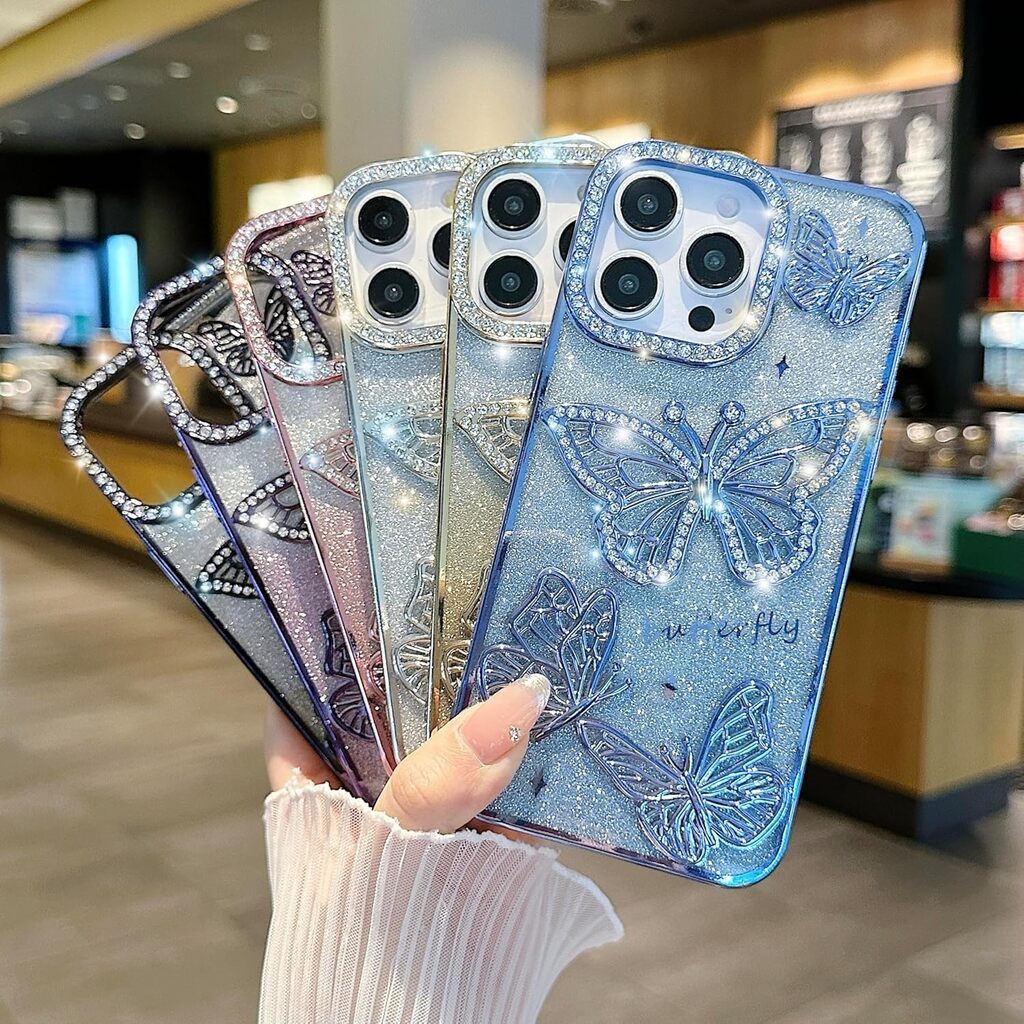 iPhone Diamond Glitter Butterfly Case