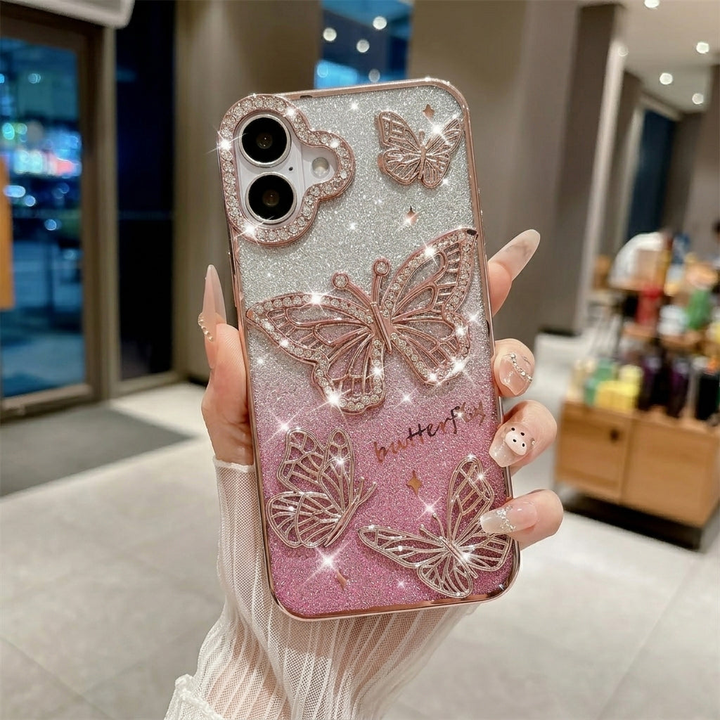 iPhone Diamond Glitter Butterfly Case